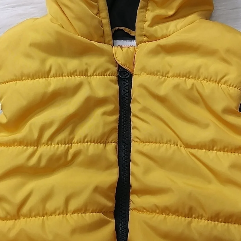 Gymboree Yellow‎ Bear Hooded Puffer Vest